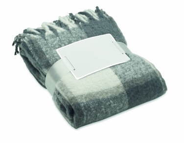 Logo trade promotional giveaways image of: Chequered mohair blanket