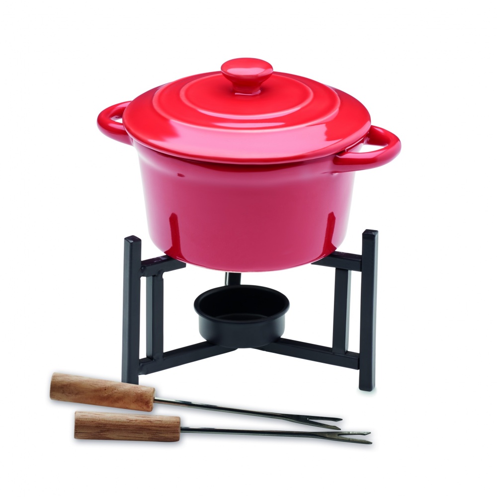 Logo trade promotional giveaways picture of: Ceramic fondue set 300 ml