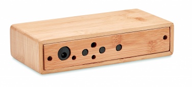 Logo trade promotional gifts picture of: Wireless charger in bamboo 5W