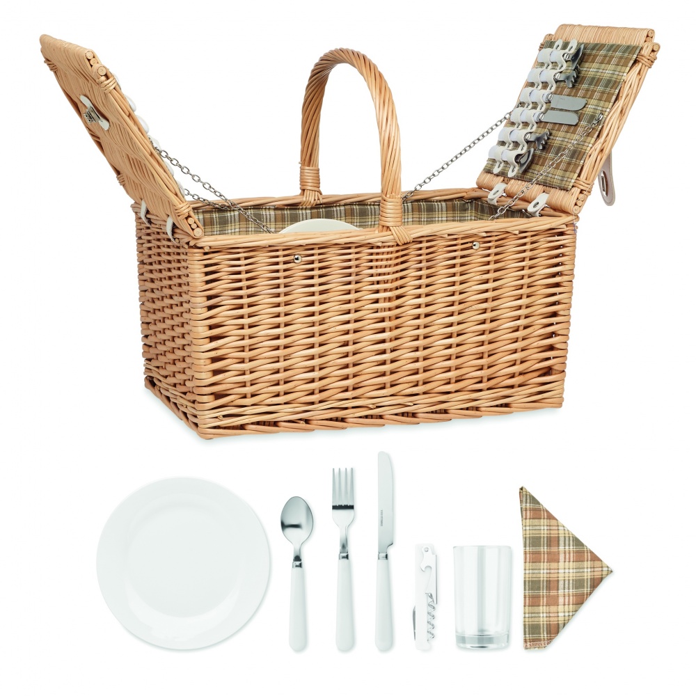 Logotrade promotional merchandise image of: Wicker picnic basket 4 people