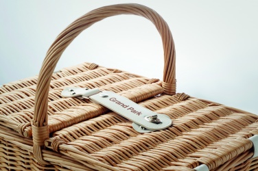 Logotrade promotional product picture of: Wicker picnic basket 4 people