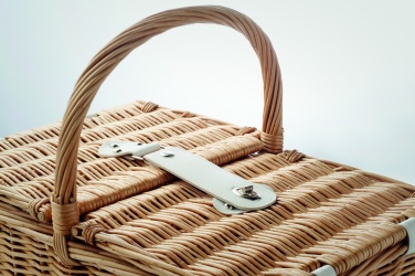 Logo trade corporate gifts image of: Wicker picnic basket 4 people