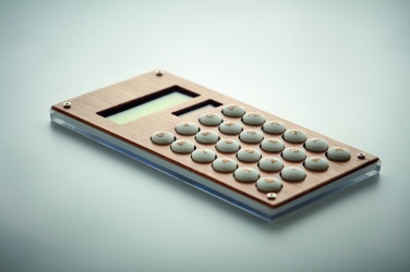 Logo trade promotional merchandise photo of: 8 digit bamboo calculator