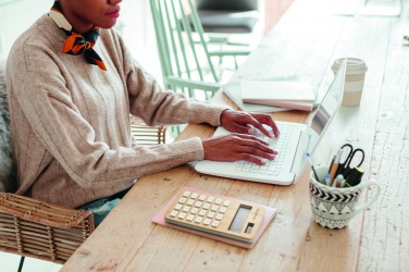 Logotrade advertising product image of: 8 digit bamboo calculator