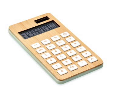 Logo trade promotional item photo of: 12 digit bamboo calculator