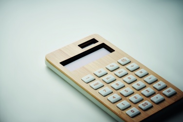 Logo trade corporate gifts image of: 12 digit bamboo calculator