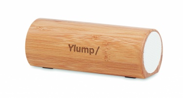 Logo trade promotional items image of: Wireless bamboo speaker 2x5W