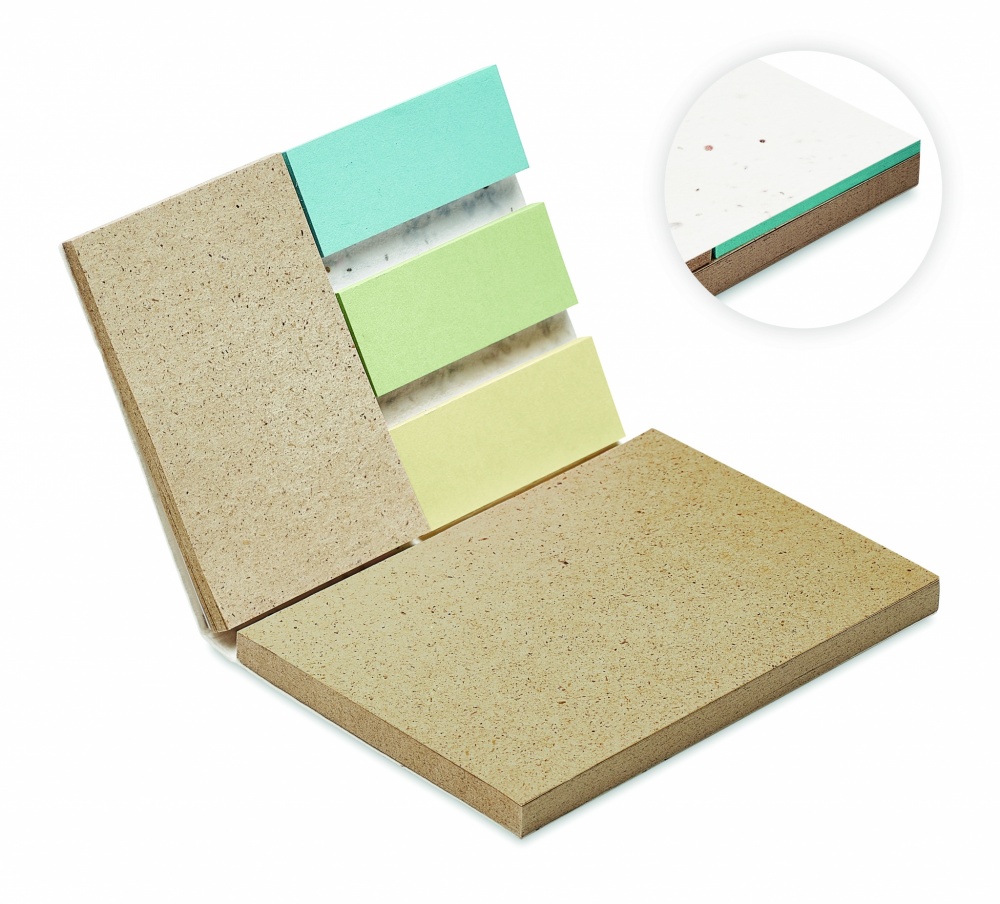 Logo trade promotional items image of: Grass/seed paper memo pad