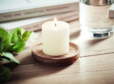 Logotrade promotional item image of: Candle on round wooden base
