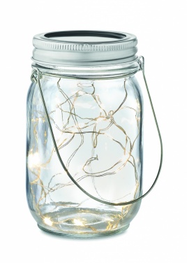 Logo trade promotional gifts image of: Solar mason jar outdoor lamp