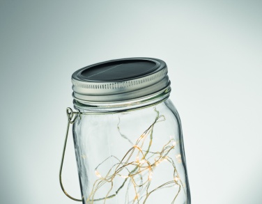 Logo trade promotional merchandise picture of: Solar mason jar outdoor lamp
