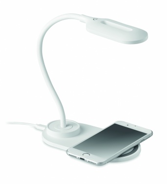 Logo trade promotional merchandise image of: Desktop light and charger 10W