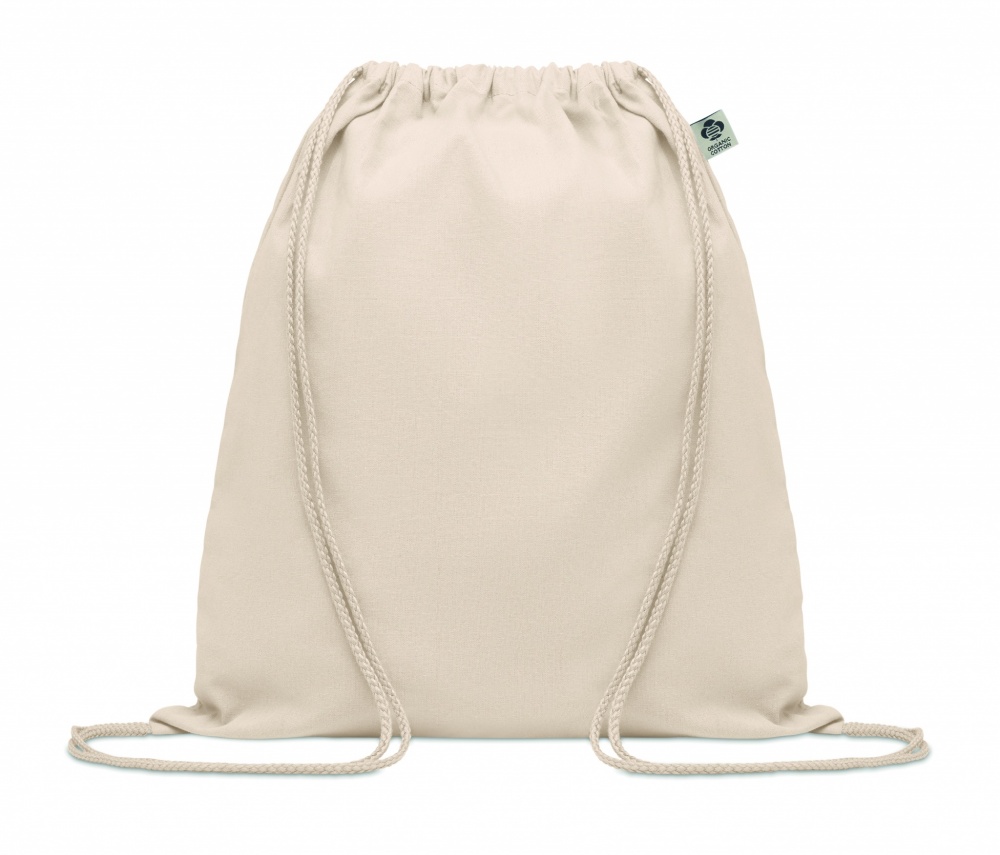Logo trade promotional giveaway photo of: Organic cotton drawstring bag