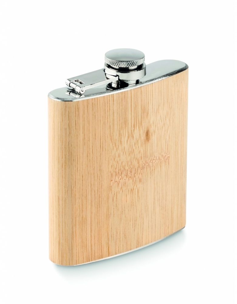 Logotrade promotional merchandise image of: Bamboo slim hip flask 170ml