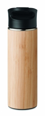 Logo trade promotional product photo of: Double wall bamboo flask 450ml