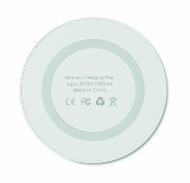 Logo trade promotional merchandise picture of: Small wireless charger 15W