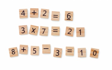 Logo trade promotional merchandise image of: Wood educational counting game