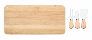 Logotrade corporate gifts photo of: Bamboo Cheese board set Leipzig