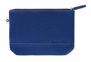 Logo trade promotional giveaways picture of: Recycled denim cosmetic pouch