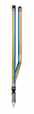 Logo trade advertising product photo of: Rainbow RPET lanyard