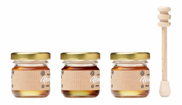 Logo trade promotional giveaway photo of: Set of 3 wildflower honey