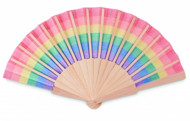 Logotrade corporate gift image of: Rainbow wooden hand fan
