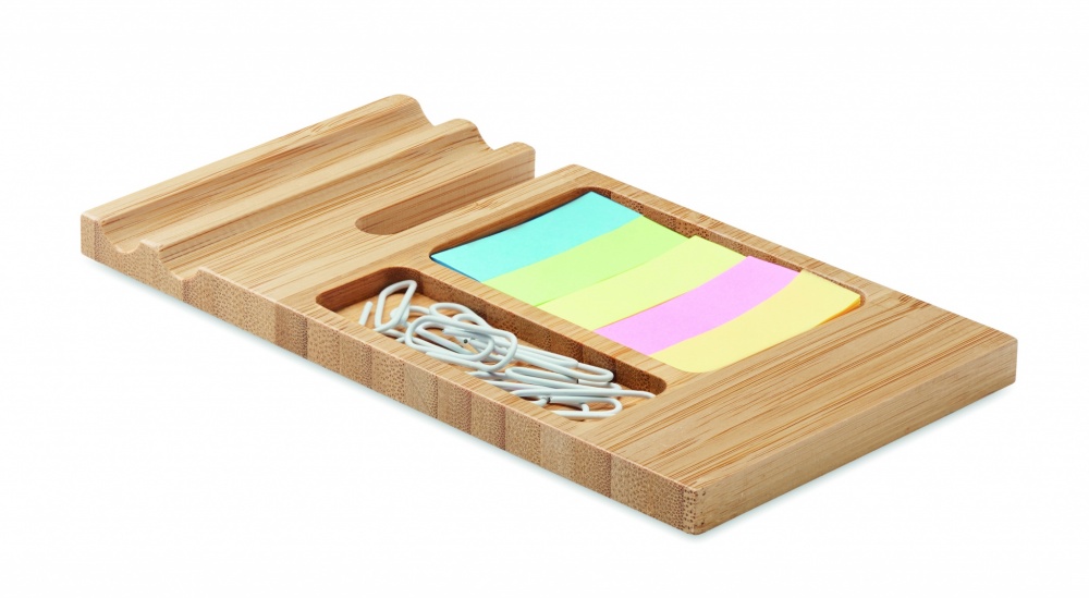 Logo trade promotional gift photo of: Bamboo desk phone stand