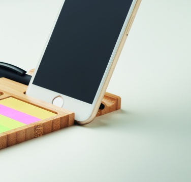 Logo trade promotional gifts picture of: Bamboo desk phone stand