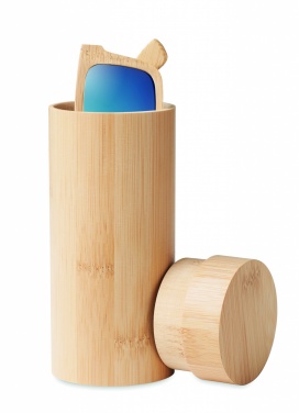 Logo trade promotional giveaways image of: Sunglasses and case in bamboo KEILA