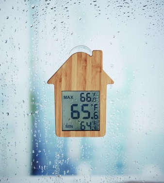 Logo trade promotional giveaway photo of: Bamboo weather station HISA