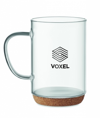 Logotrade promotional merchandise picture of: Glass mug 400ml with cork base