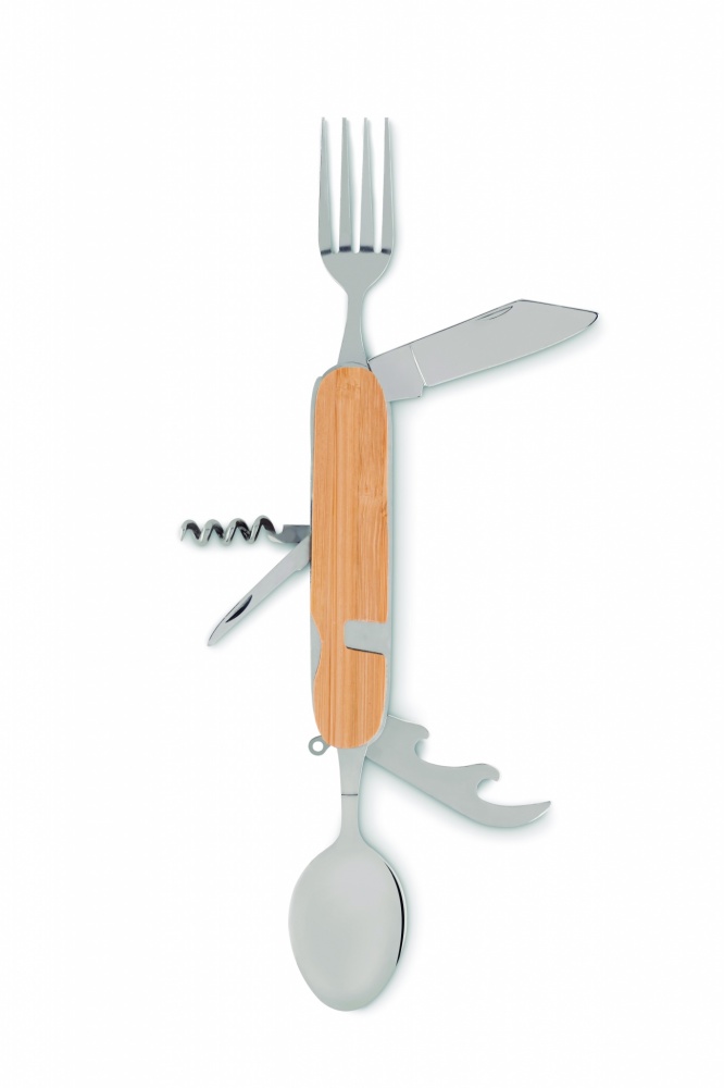 Logo trade promotional merchandise photo of: Multifunction cutlery set
