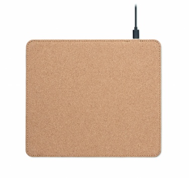 Logotrade promotional gift image of: Cork mouse mat charger 15W