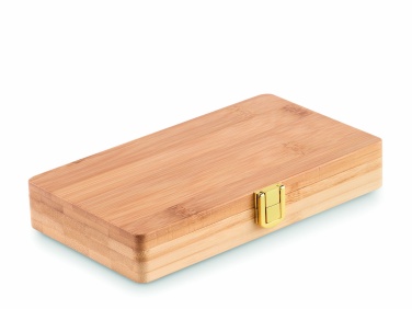 Logo trade advertising product photo of: 21 pcs tool set in bamboo case