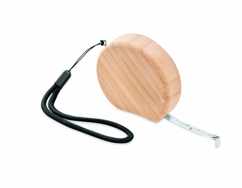 Logo trade corporate gifts image of: Measuring tape in bamboo 2m