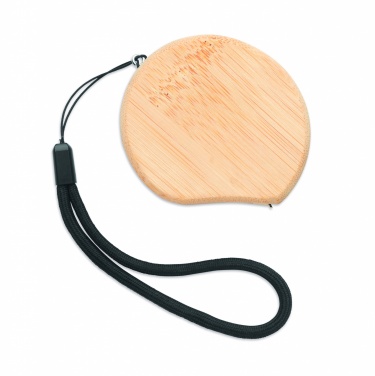 Logo trade promotional merchandise photo of: Measuring tape in bamboo 2m