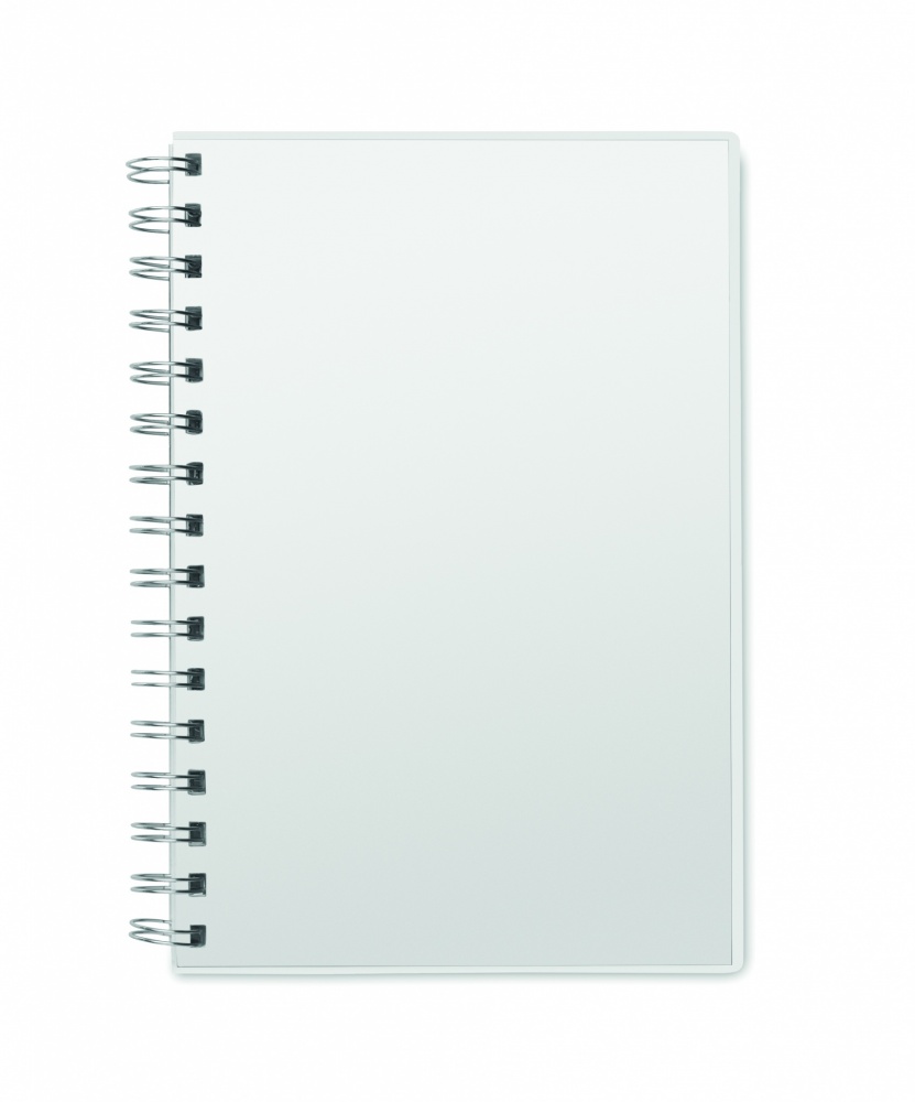 Logo trade promotional giveaways picture of: A5 RPET notebook recycled lined
