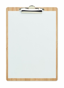 Logo trade corporate gifts image of: A4 bamboo clipboard