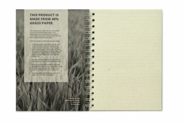 Logotrade promotional product picture of: A5 grass notebook 80 lined