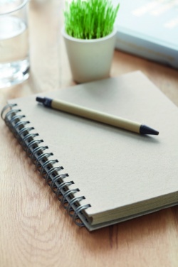 Logo trade promotional merchandise picture of: A5 grass notebook 80 lined