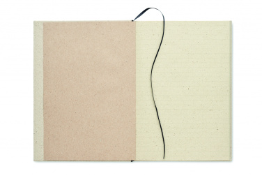 Logo trade promotional merchandise image of: A5 grass notebook 80 lined