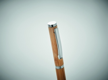 Logo trade promotional giveaway photo of: Bamboo gel pen