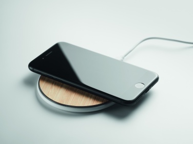Logotrade promotional merchandise photo of: Bamboo wireless charger 10W