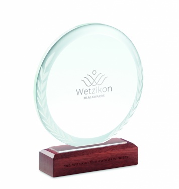 Logo trade promotional items image of: Round award plaque