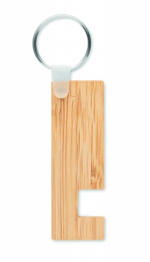Logotrade advertising product picture of: Bamboo stand and key ring Savonlinna
