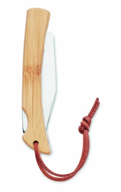 Logotrade promotional gift image of: Foldable knife in bamboo