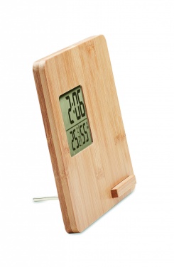 Logotrade promotional giveaway picture of: Bamboo weather station 10W
