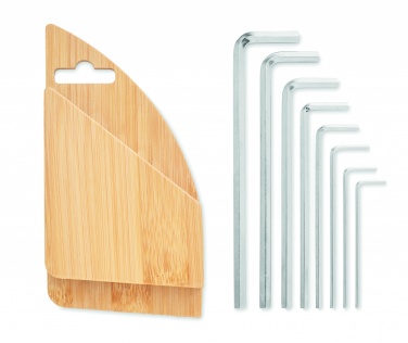 Logo trade promotional item photo of: Hex key set in bamboo