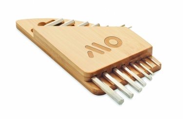 Logo trade advertising products picture of: Hex key set in bamboo