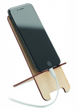 Logo trade promotional items picture of: Birch Wood phone stand